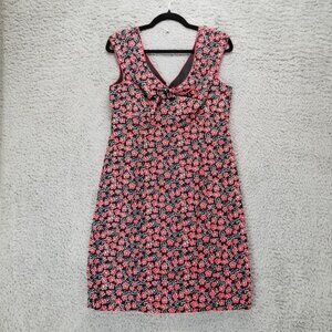 Spenser Jeremy Dress Womens 10 Red & Black Floral Print Sleeveless Sheath